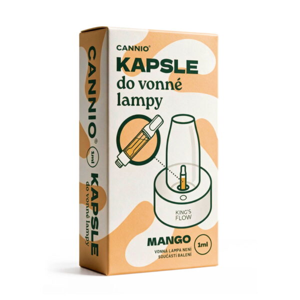 Kapsle s vonným olejem Mango 1 ml — náhradní náplň do aroma lampy King's Flow