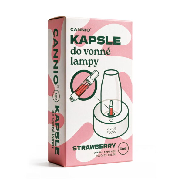 Kapsle s vonným olejem Strawberry 1 ml — náhradní náplň do aroma lampy King's Flow